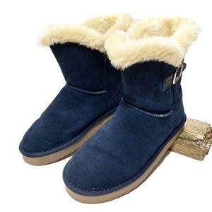 Style & Co sz. 8 Tiny2 blue suede faux fur boots